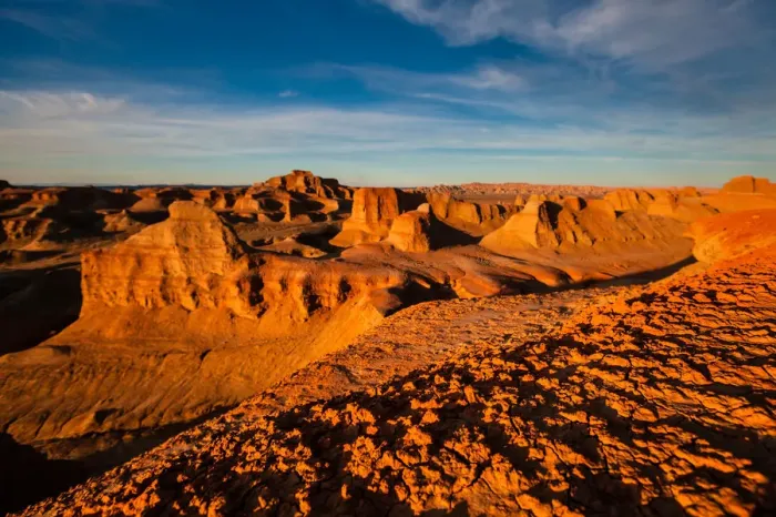Framed Print : The Gobi Desert with dramatic sky at china