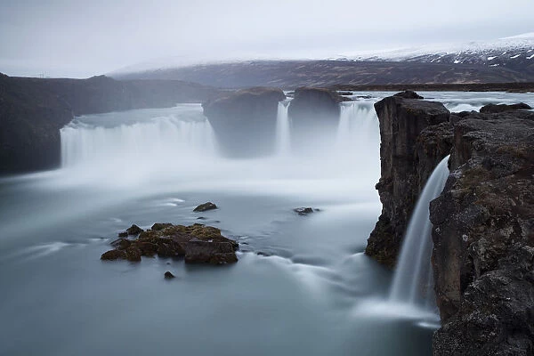 Godafoss waterfall, Fossholl, northern Iceland, Iceland, Europe