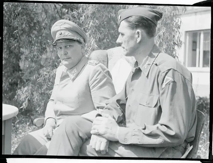 Framed Print : Goering Sitting with Soldier