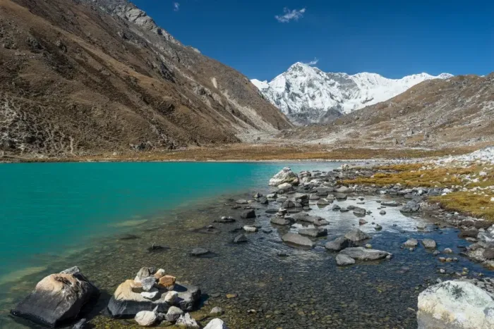 Framed Print : Gokyo lake and Cho Oyu mountain, Everest region Framed Print : Gokyo lake and Cho Oyu mountain, Everest region