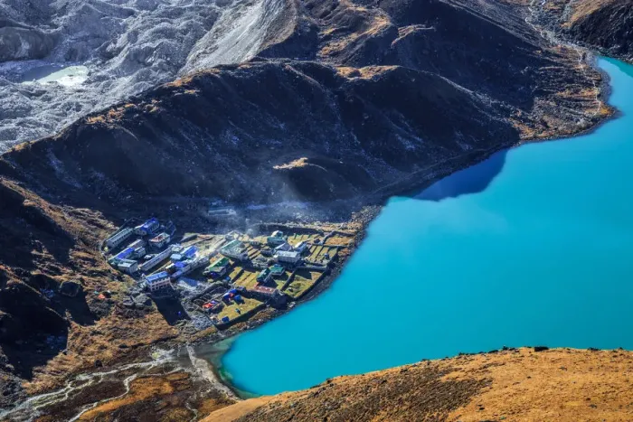 Framed Print : Gokyo Village, Sagarmatha National Park, Nepal