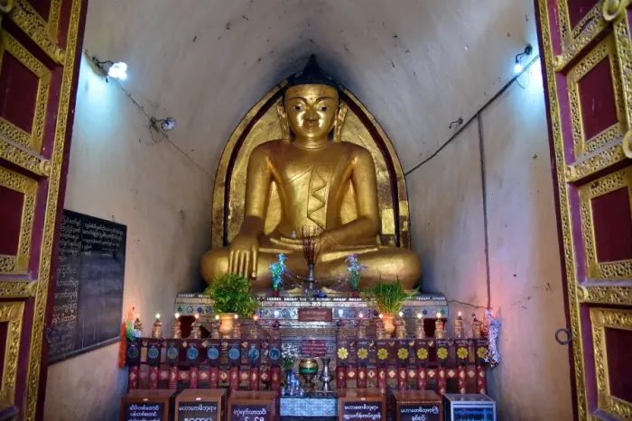 Framed Print : Gold buddha at Mahabodhi Temple Bagan Unesco Myanmar Framed Print : Gold buddha at Mahabodhi Temple Bagan Unesco Myanmar