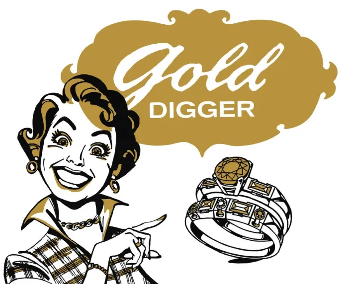 Framed Print : Gold Digger Woman Framed Print : Gold Digger Woman