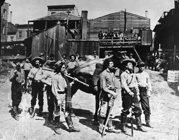Framed Print : Gold Rush Prospectors Framed Print : Gold Rush Prospectors