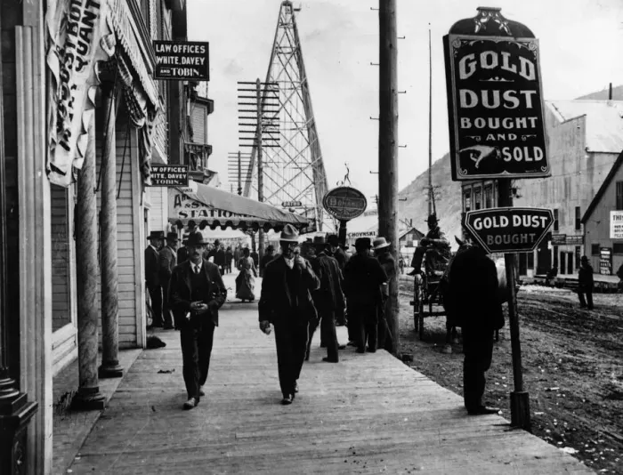 Framed Print : Gold Town. The High Street of the gold mining town Framed Print : Gold Town. The High Street of the gold mining town
