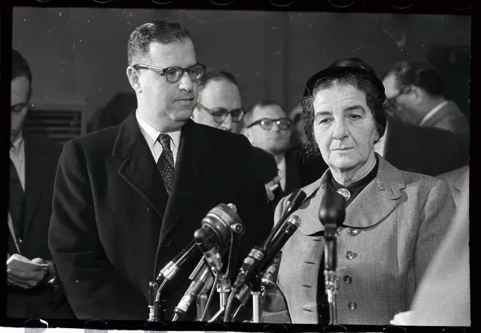 Framed Print : Golda Meir and Abba Eban Framed Print : Golda Meir and Abba Eban