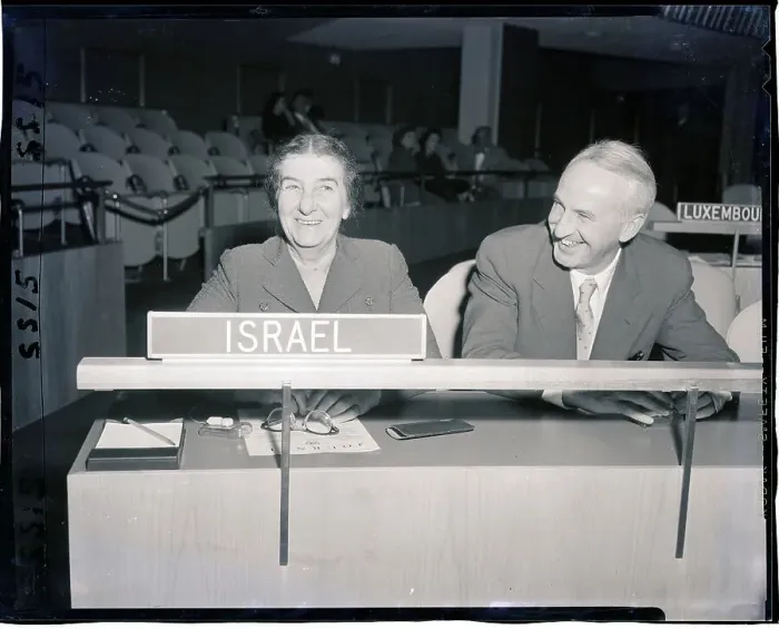 Framed Print : Golda Meir and Daniel Lewin Smiling Framed Print : Golda Meir and Daniel Lewin Smiling