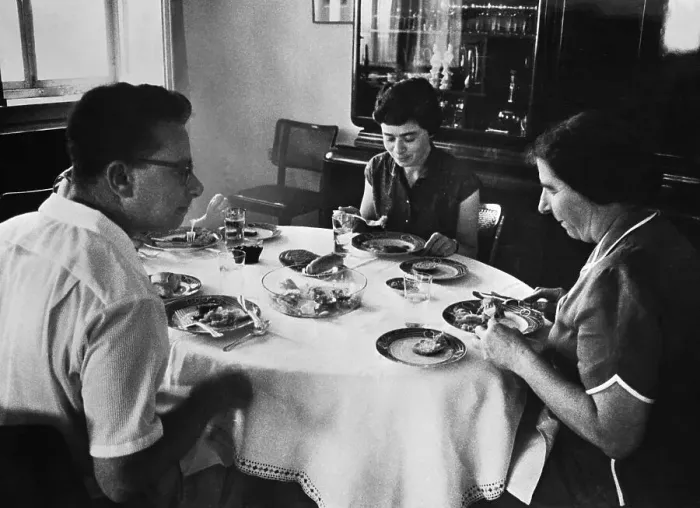 Framed Print : Golda Meir Dining with Family Framed Print : Golda Meir Dining with Family