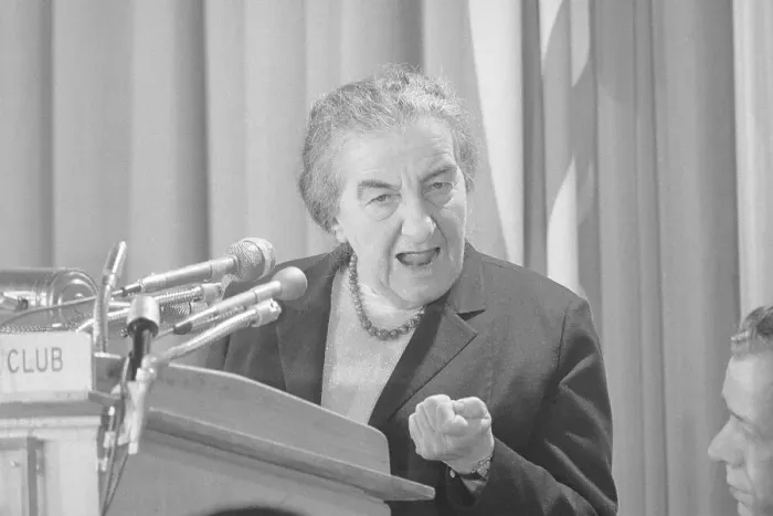 Framed Print : Golda Meir Giving a Speech