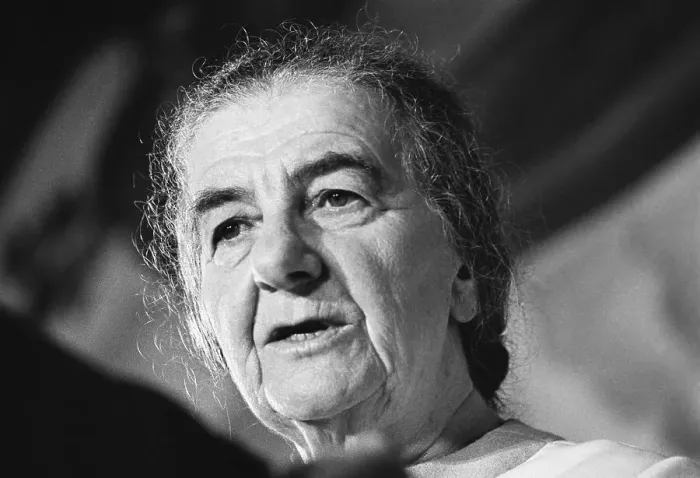 Framed Print : Golda Meir at Press Conference
