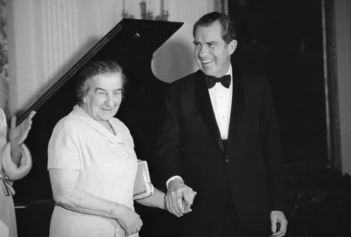 Framed Print : Golda Meir and Richard Nixon Framed Print : Golda Meir and Richard Nixon