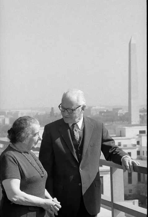 Framed Print : Golda Meir Speaking with Kenneth Rush Framed Print : Golda Meir Speaking with Kenneth Rush