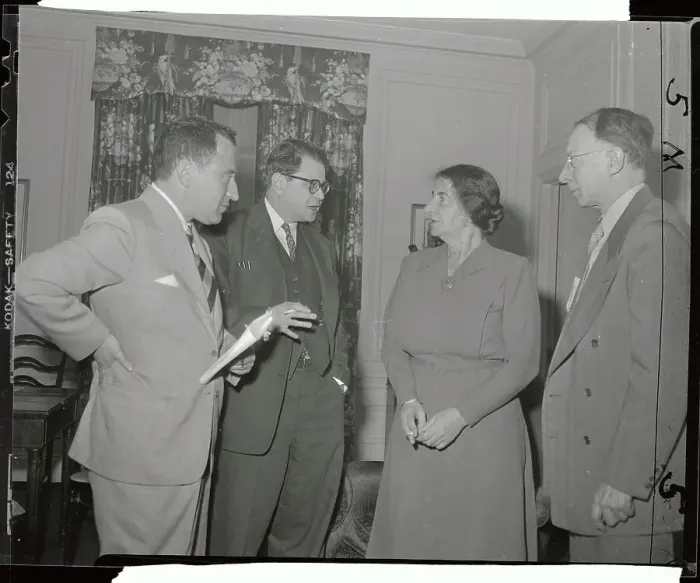 Framed Print : Golda Meir Speaking with Reporters Framed Print : Golda Meir Speaking with Reporters