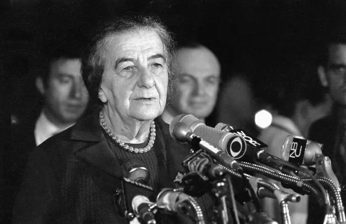 Framed Print : Golda Meir Speaks at Press Conference Framed Print : Golda Meir Speaks at Press Conference