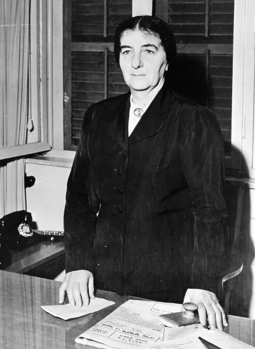 Framed Print : Golda Meir Standing At Desk Framed Print : Golda Meir Standing At Desk
