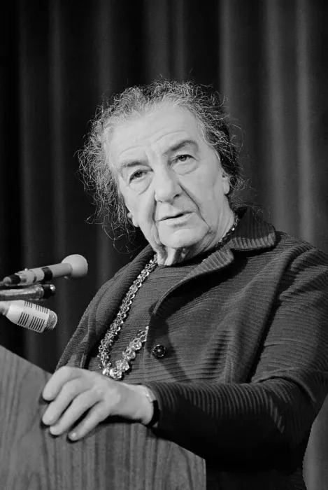 Framed Print : Golda Meir Standing While Speaking at Podium Framed Print : Golda Meir Standing While Speaking at Podium
