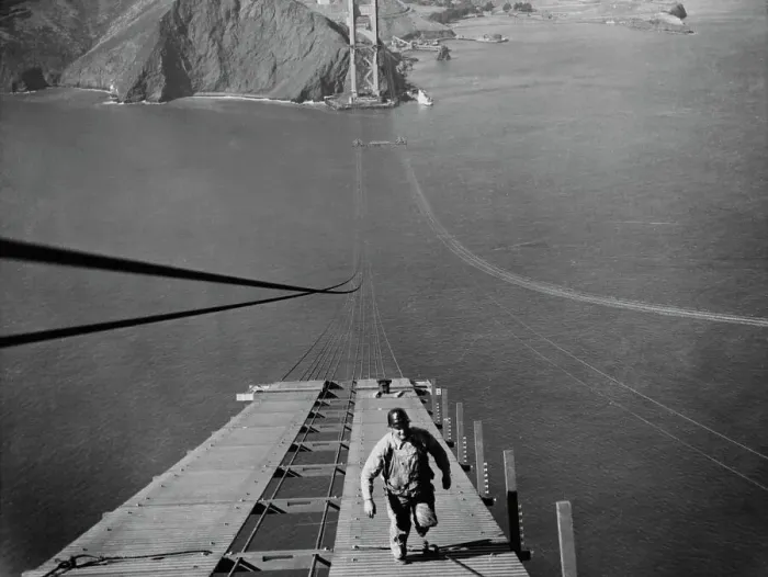 Framed Print : Golden Gate Bridge During Construction Framed Print : Golden Gate Bridge During Construction