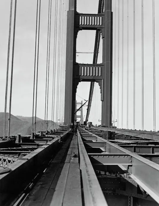 Framed Print : Golden Gate Bridge Under Construction Framed Print : Golden Gate Bridge Under Construction