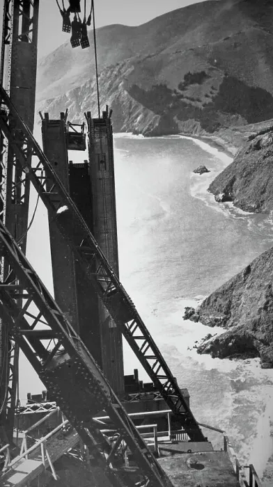 Framed Print : Golden Gate Bridge Under Construction Framed Print : Golden Gate Bridge Under Construction