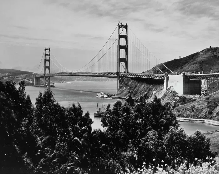 Framed Print : Golden Gate Bridge Under Construction Framed Print : Golden Gate Bridge Under Construction