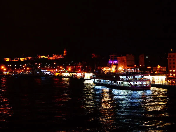 Golden Horn with ferry & Topkapi Palace, Istanbul