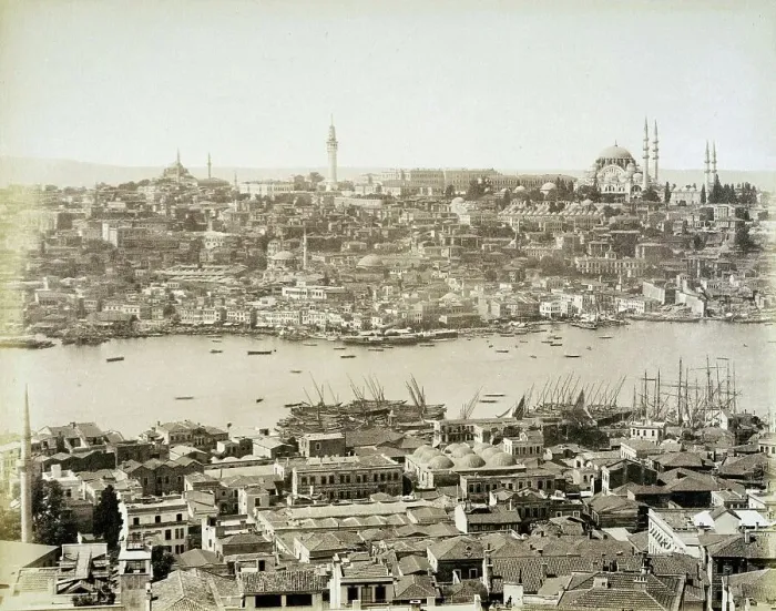 Framed Print : Golden Horn with view of old Constantinople, today Istanbul, c. 1870, Turkey, Historic, digitally restored reproduction from a 19th century original Framed Print : Golden Horn with view of old Constantinople, today Istanbul, c. 1870, Turkey, Historic, digitally restored reproduction from a 19th century original