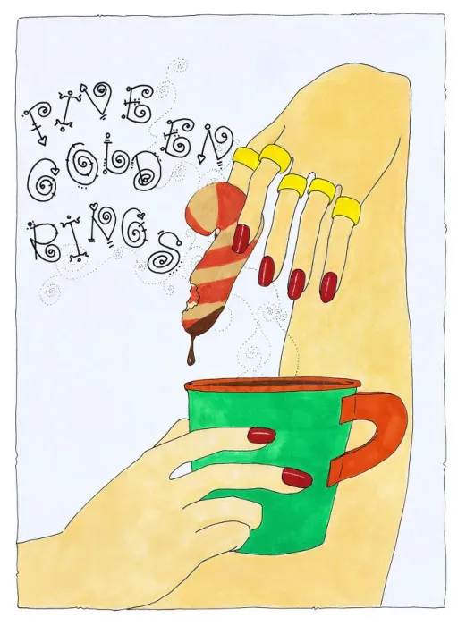 Framed Print : Five Golden Rings, The Twelve Days of Christmas Framed Print : Five Golden Rings, The Twelve Days of Christmas