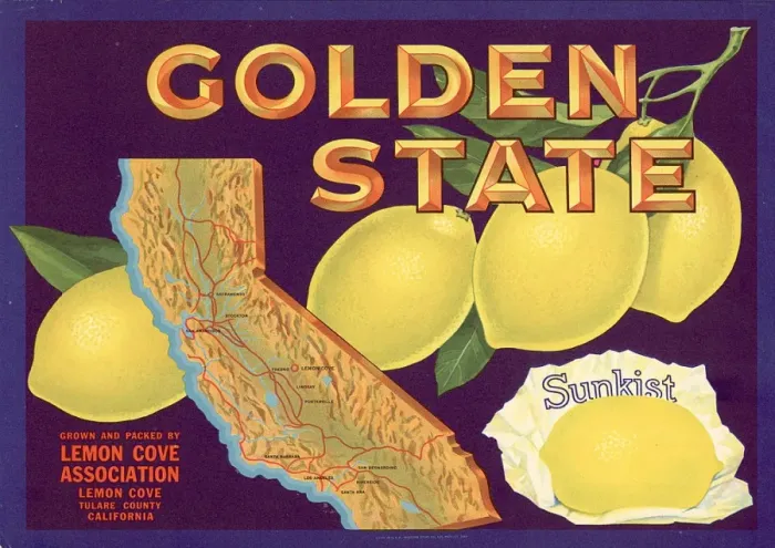 Framed Print : Golden State Fruit Box Label Framed Print : Golden State Fruit Box Label
