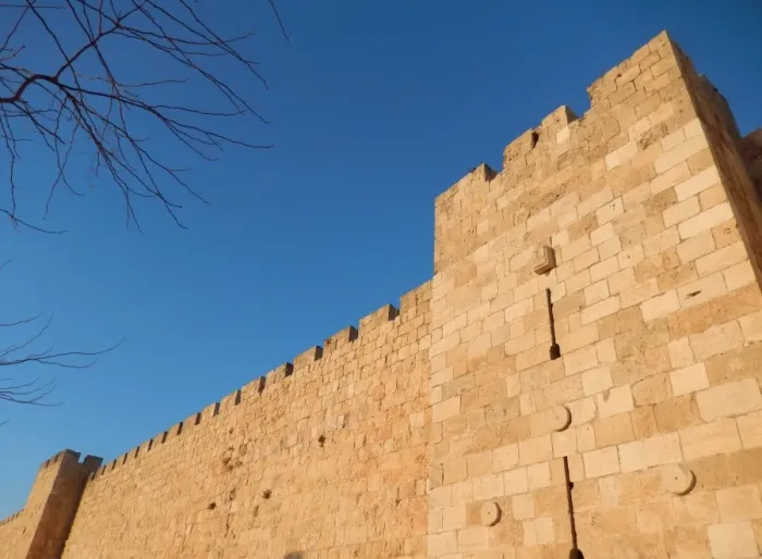 Framed Print : The golden walls of Jerusalem against sky Framed Print : The golden walls of Jerusalem against sky