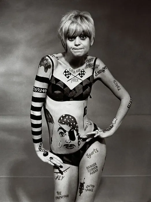 Framed Print : Goldie Hawn in Body Paint and Bikini Framed Print : Goldie Hawn in Body Paint and Bikini