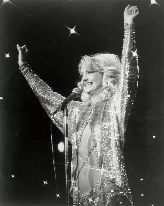 Framed Print : Goldie Hawn Gesturing at Microphone Framed Print : Goldie Hawn Gesturing at Microphone