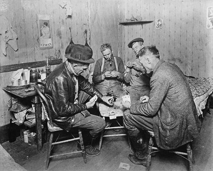 Framed Print : Goldminers Playing Game of Cards Framed Print : Goldminers Playing Game of Cards