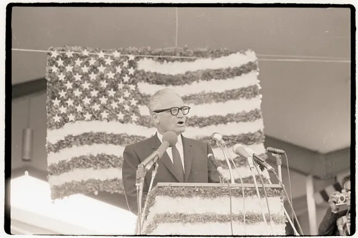 Framed Print : Goldwater Speaks Before 49 Star Flag Framed Print : Goldwater Speaks Before 49 Star Flag