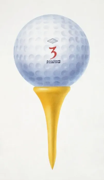 Framed Print : Golf ball on a tee