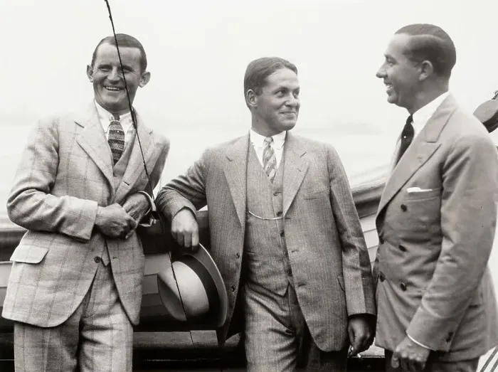 Framed Print : Golf Champions Arriving on Ship Framed Print : Golf Champions Arriving on Ship