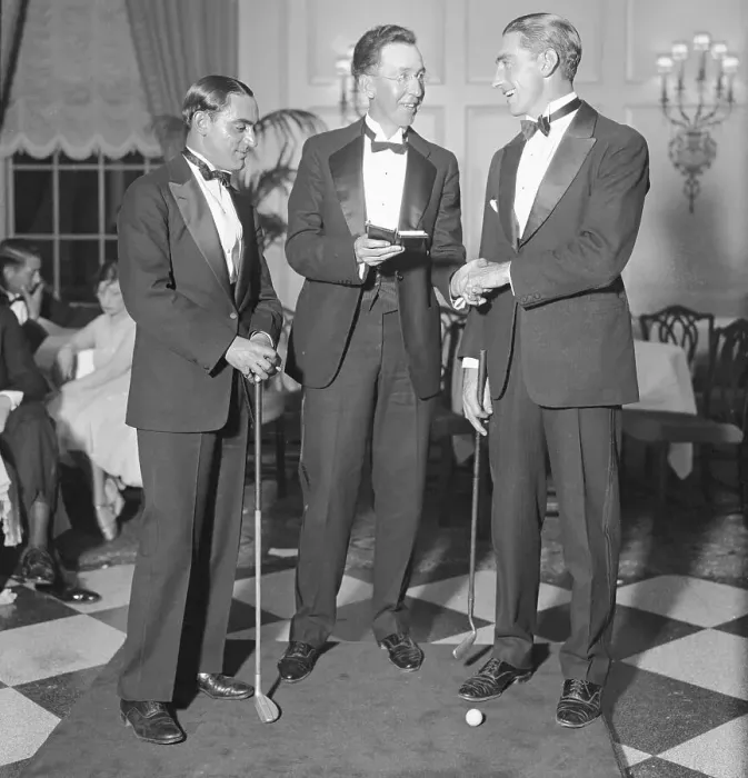 Framed Print : Golf Club Winners Exchanging Appraise