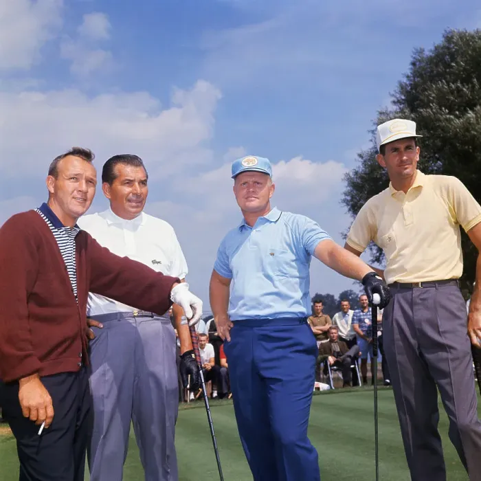 Framed Print : Golf Professionals Posing on the Green Framed Print : Golf Professionals Posing on the Green