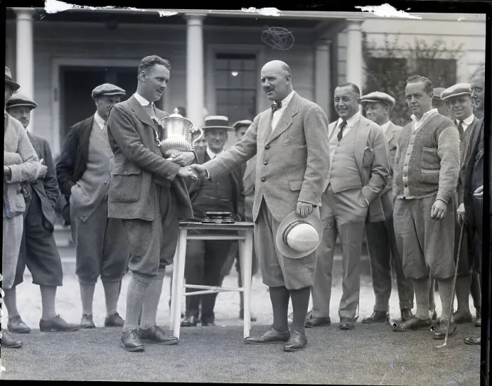 Framed Print : Golf Trophy Presentation of Champion Cup Framed Print : Golf Trophy Presentation of Champion Cup