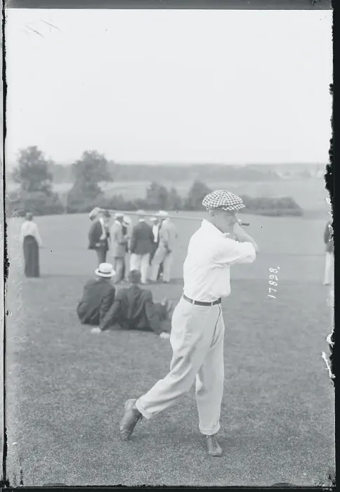 Framed Print : Golfer in Action