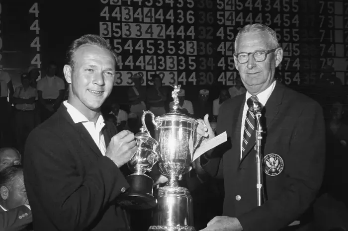 Framed Print : Golfer Arnold Palmer Accepting US Open Trophy Framed Print : Golfer Arnold Palmer Accepting US Open Trophy