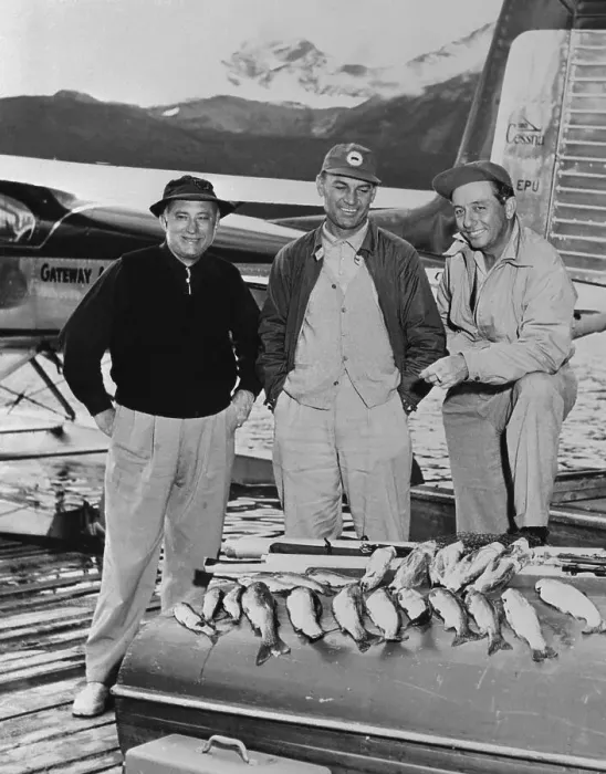 Framed Print : Golfer Ben Hogan with Friends after Fishing