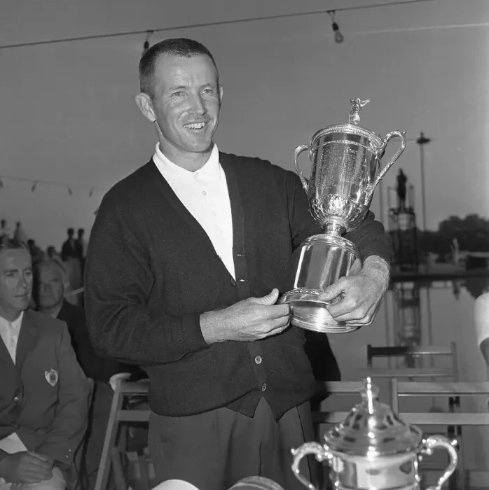 Framed Print : Golfer Gene Littler Holding Trophy Cup Framed Print : Golfer Gene Littler Holding Trophy Cup