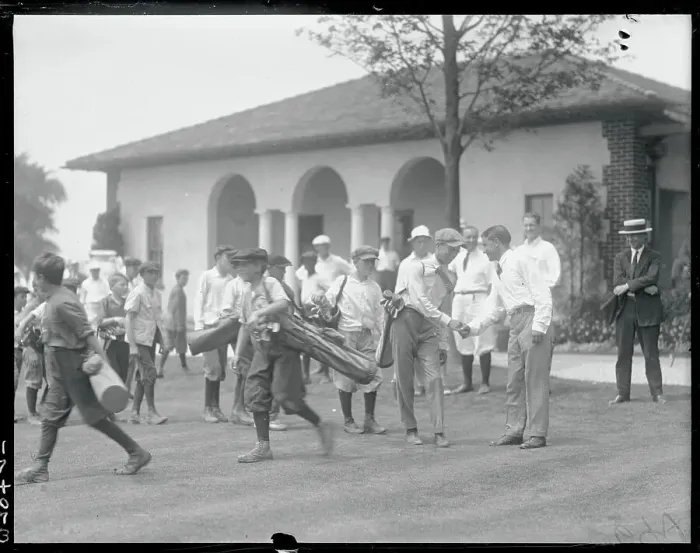 Framed Print : Golfer Gene Sarazen Arriving at Biltmore Club Framed Print : Golfer Gene Sarazen Arriving at Biltmore Club