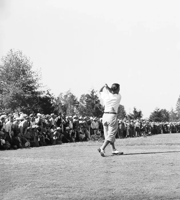Framed Print : Golfer Johnny Goodman Swings in Tourney Framed Print : Golfer Johnny Goodman Swings in Tourney