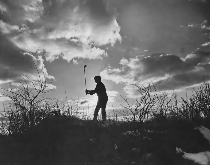 Framed Print : Golfer In Silhouette