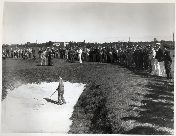 Framed Print : Golfer Swinging Out of Sand Trap Framed Print : Golfer Swinging Out of Sand Trap