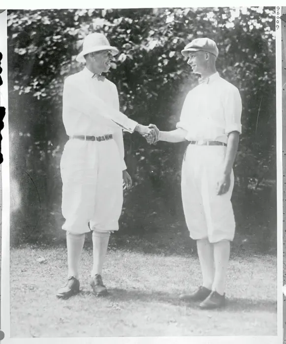 Framed Print : Golfers Francis Ouimet and Winthrop Hershey Framed Print : Golfers Francis Ouimet and Winthrop Hershey