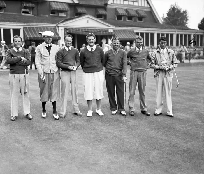 Framed Print : Golfers in Group Photo