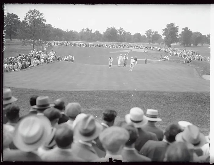 Framed Print : Golfers Watching Tournament Action Framed Print : Golfers Watching Tournament Action