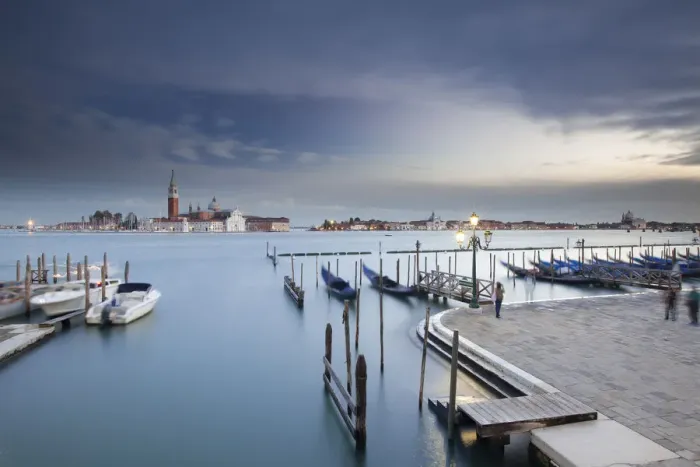 Framed Print : Gondolas and San Giorgio Maggiore at back, from St Marks Square, Venice, Venezien, Italy Framed Print : Gondolas and San Giorgio Maggiore at back, from St Marks Square, Venice, Venezien, Italy